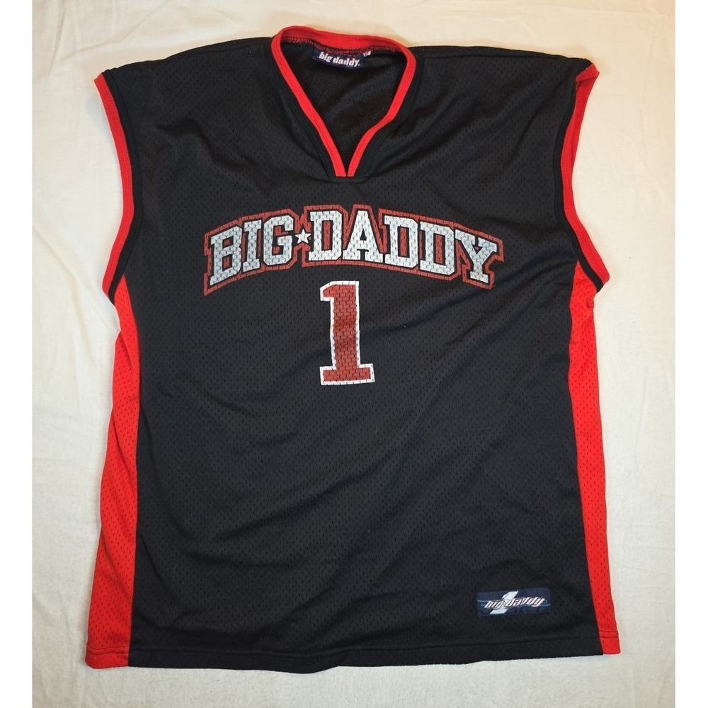 Big Daddy Gear Men XL Sleeveless Basketball Jersey Mesh Black Red Number 1 Shirt